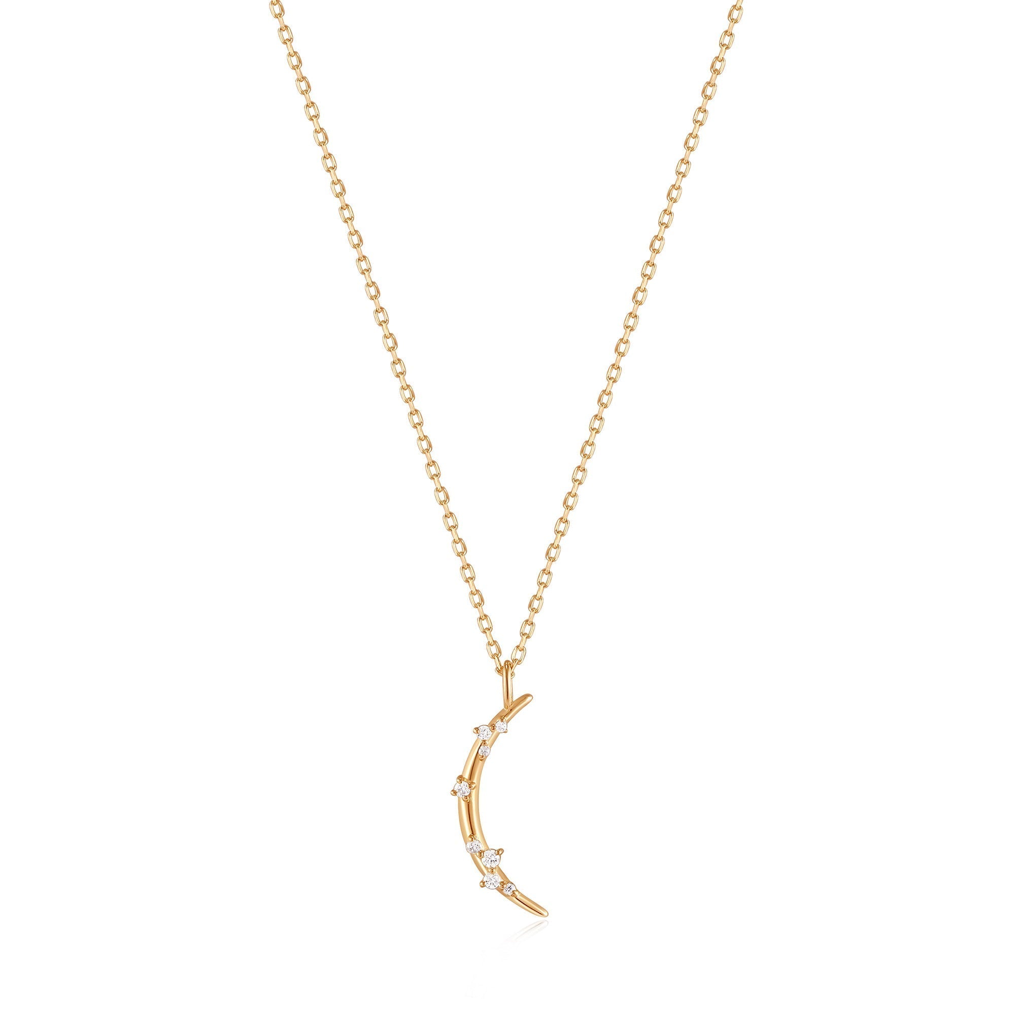 Hammered Crescent Moon Necklace - Dainty 14k Gold Filled Jewelry –  CYDesignStudio